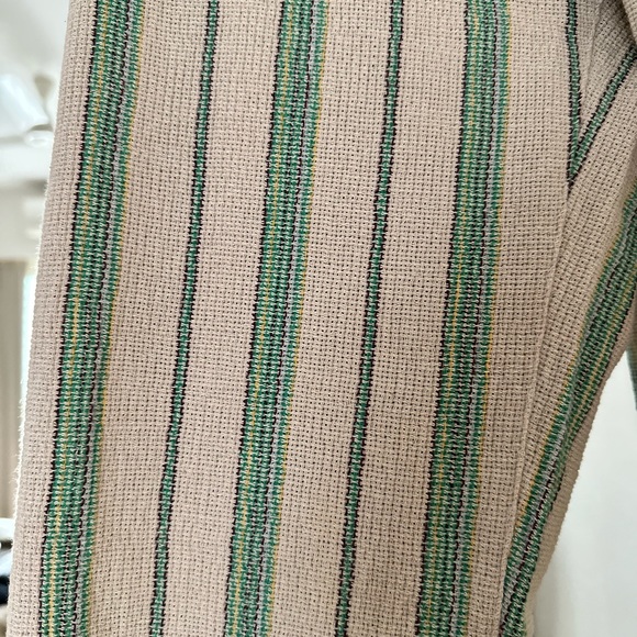 White & green striped bohemian Size S ZARA pants with FREE white primark top. - Picture 6 of 6